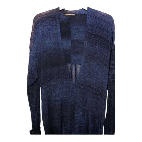 Alexander Wang size  small over sized sapphire blue knit w/ metallic threads - Picture 1 of 16